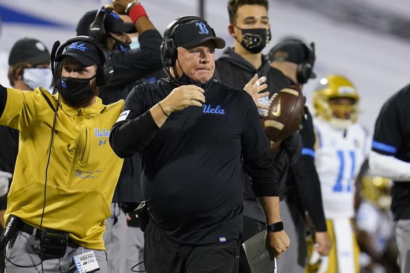 UCLA head coach Chip Kelly in the second half of an NCAA college football game Saturday, Nov. 7, 2020.