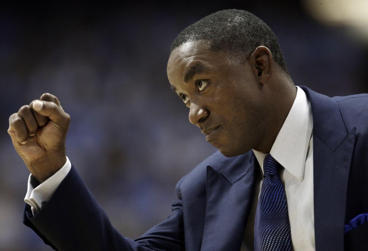 Isiah Thomas, shown in 2009 as coach at Florida International, has been hired by the New York Liberty as team president.