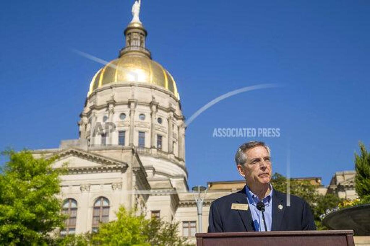 Georgia Secretary of State Brad Raffensperger at the state Capitol