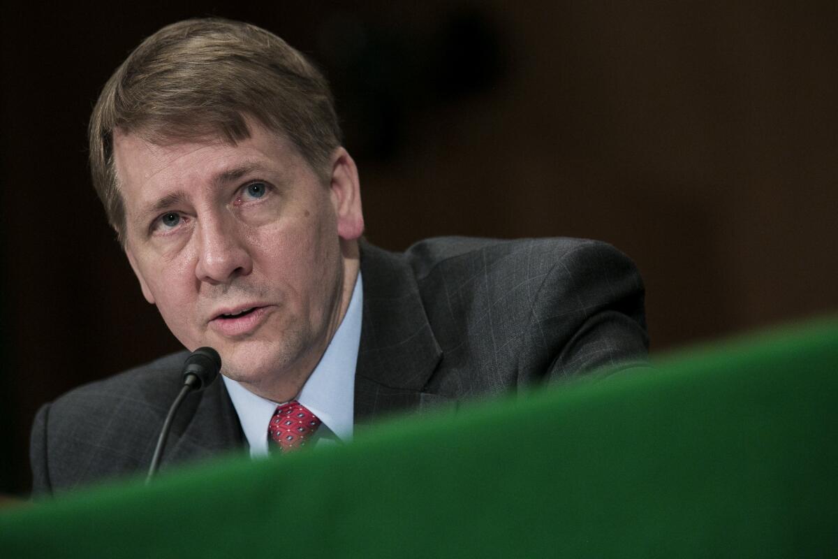 Richard Cordray, nominee for director of the Consumer Financial Protection Bureau, testifies at a confirmation hearing before the Senate Committee on Banking, Housing and Urban Affairs in Washington, DC. Republicans question the legality of his recess appointment last year.