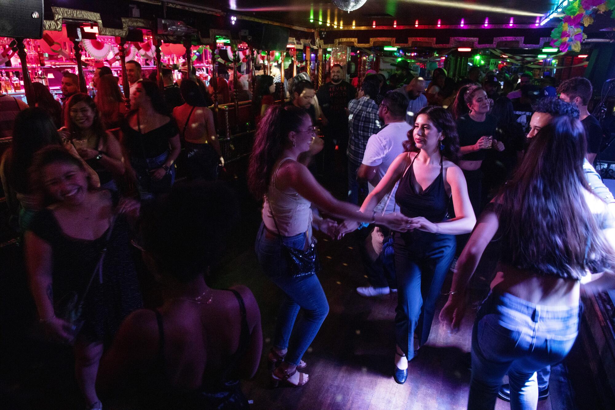 Dancing is back at La Cita in downtown Los Angeles on Friday, June 18, 2021