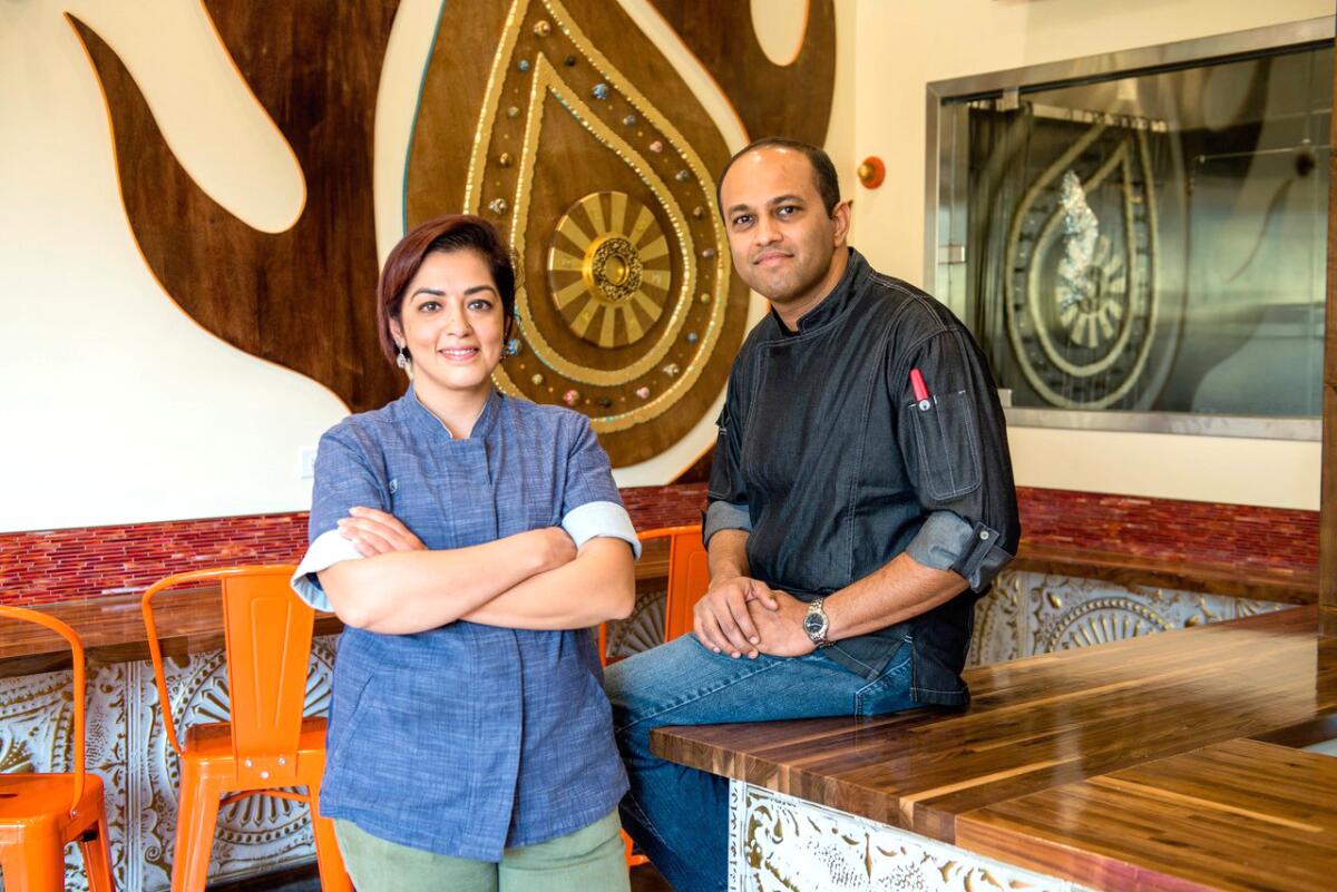 ADYA chefs and partners Shachi Mehra and Sandeep Basrur.