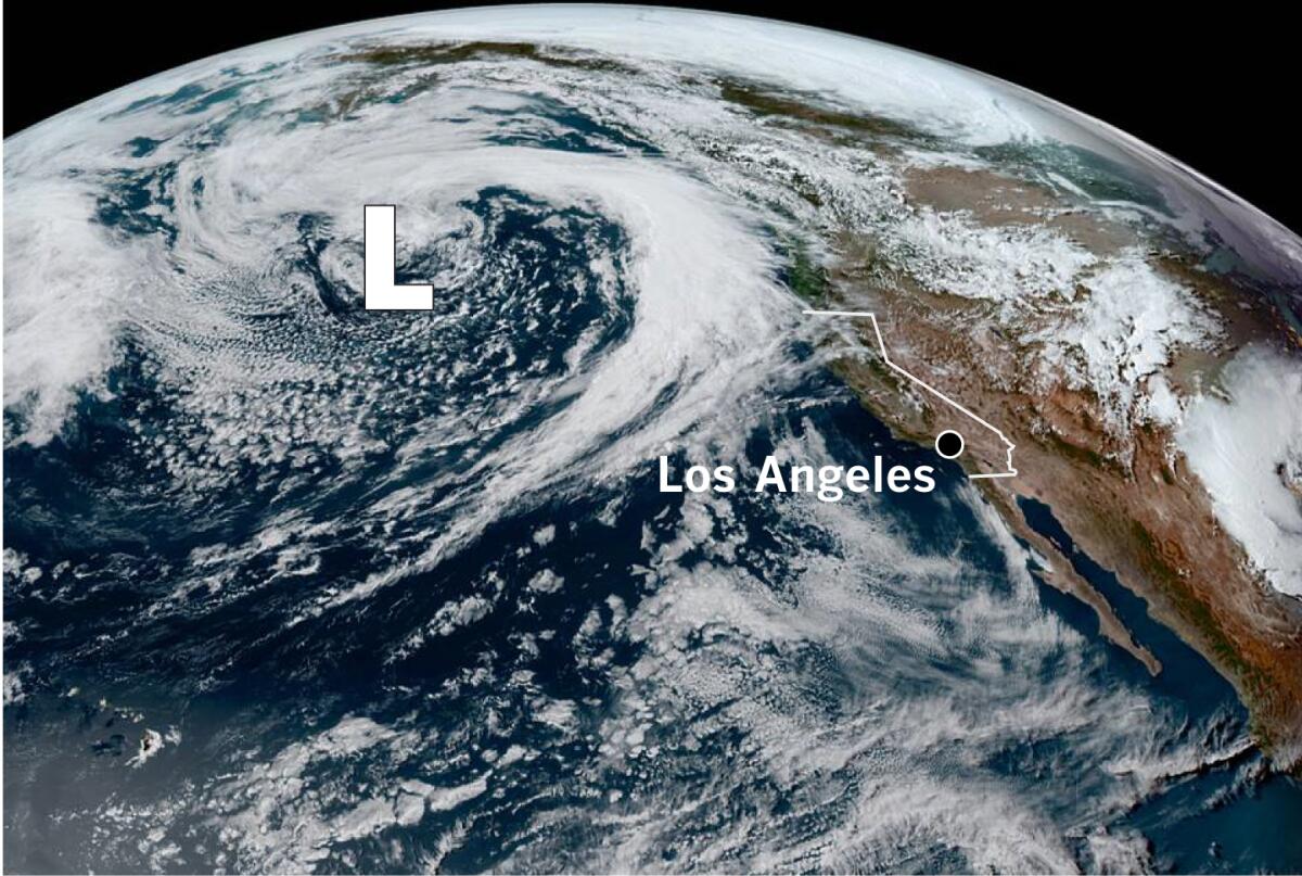 A deep low-pressure system in the Pacific promises late-season rain for Northern California.