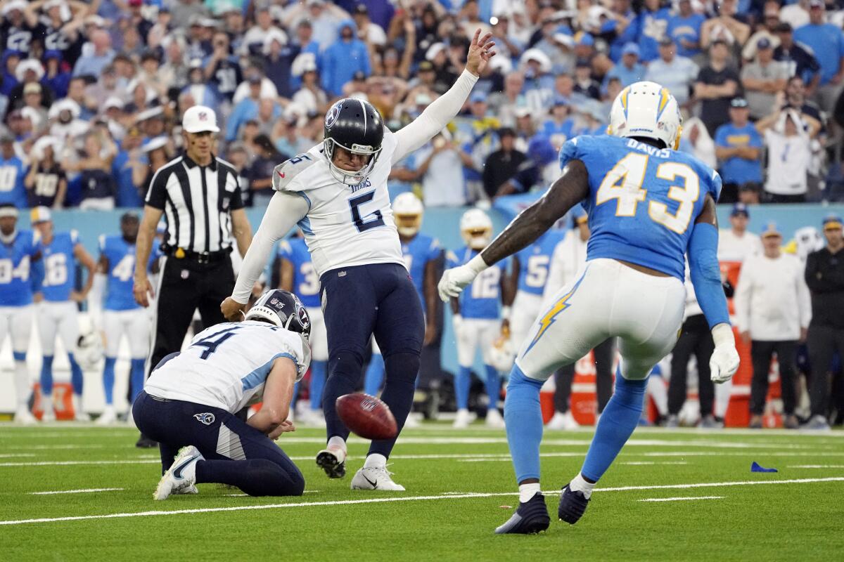 Chargers falter in clutch again, this time in OT loss to Titans - Los  Angeles Times