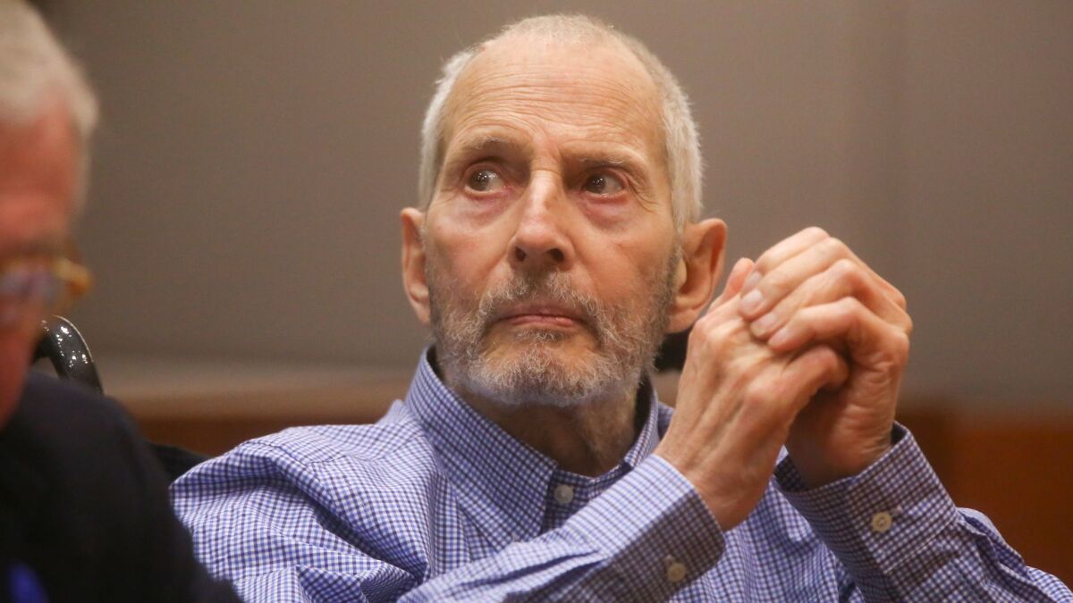 New York real estate scion Robert Durst, shown at an earlier hearing, appeared in court in Los Angeles to hear more testimony in his murder case.