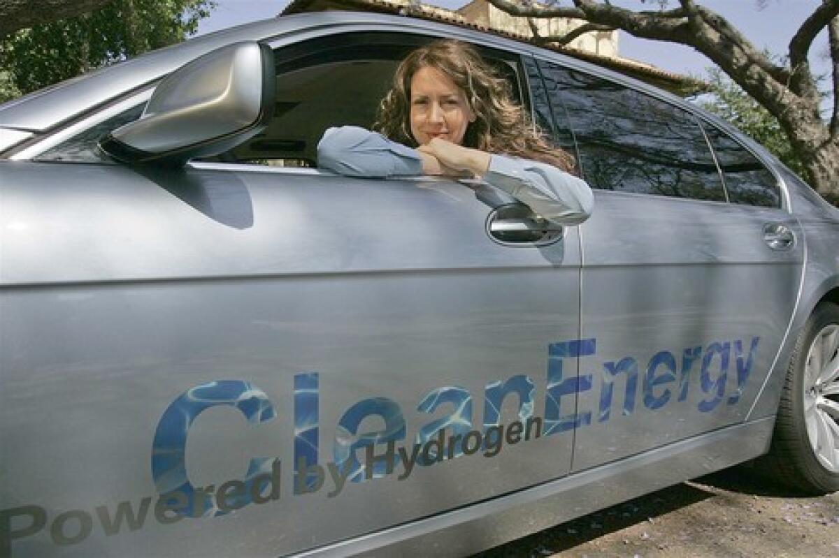 Joely Fisher received a BMW Hydrogen 7 Series loaner from BMW Clean Energy. Fisher will use the car for the next three weeks and joins a long list of Los Angeles notables such as Jay Leno, Cameron Diaz and Magic Johnson to drive new alternative fuel vehicles.