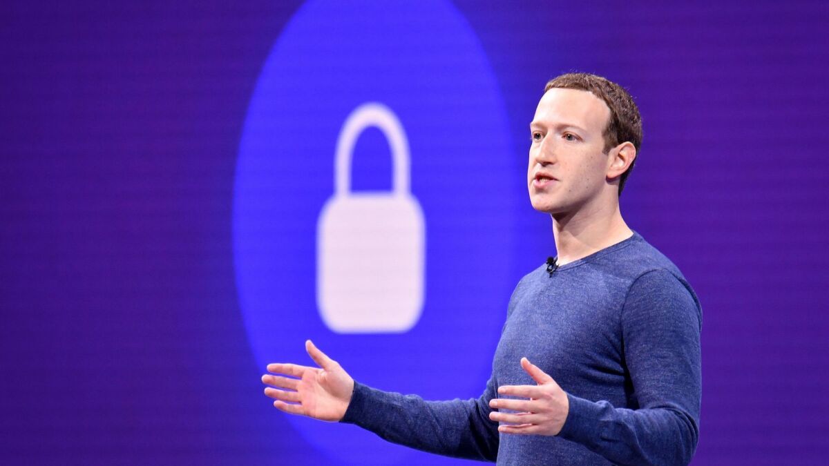 Facebook CEO Mark Zuckerberg speaks during the 2018 F8 summit at the San Jose McEnery Convention Center in San Jose.