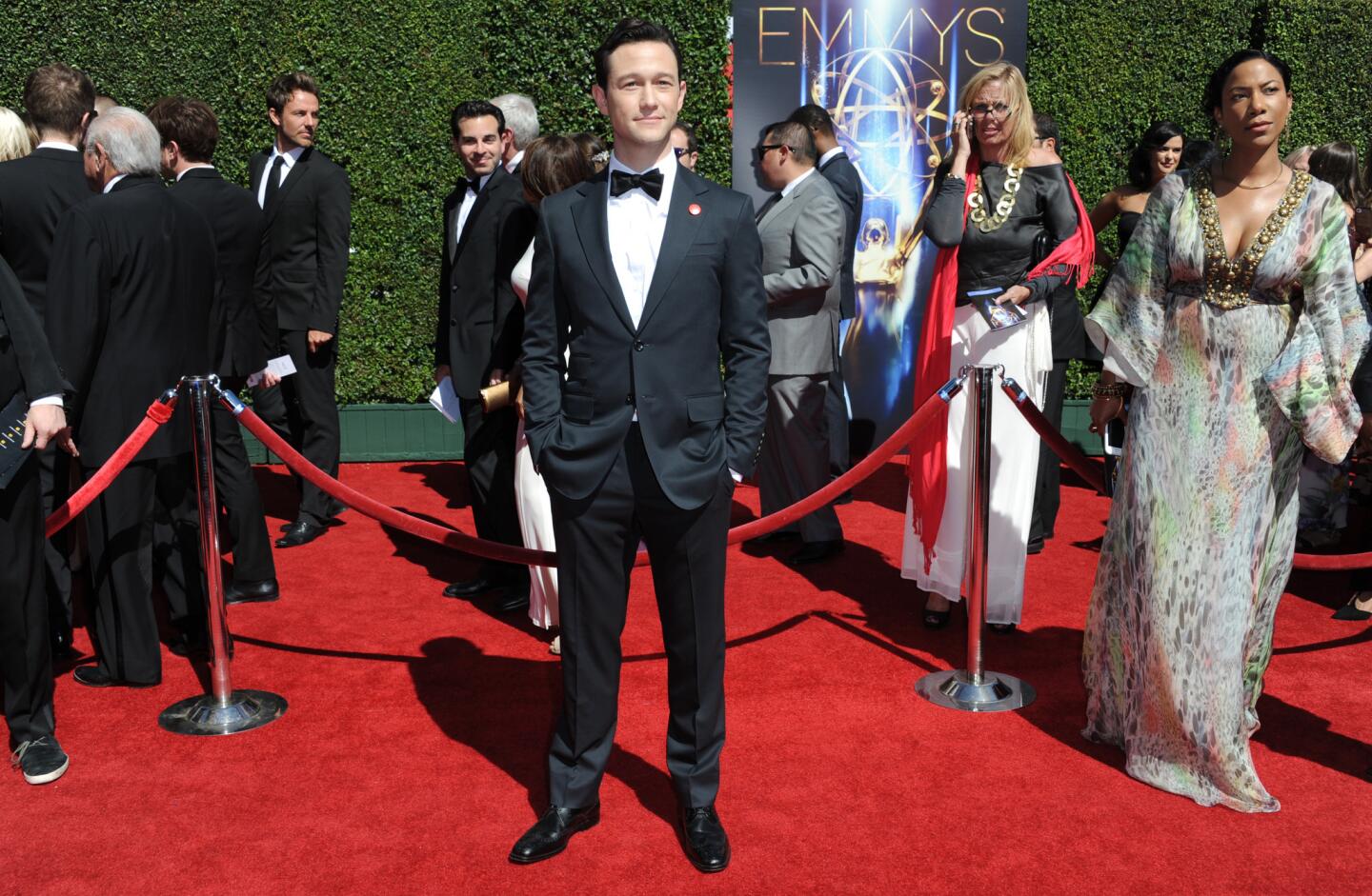 Joseph Gordon-Levitt arrives at the 2014 Creative Arts Emmys at Nokia Theatre L.A. LIVE on Aug. 16, 2014, in Los Angeles.