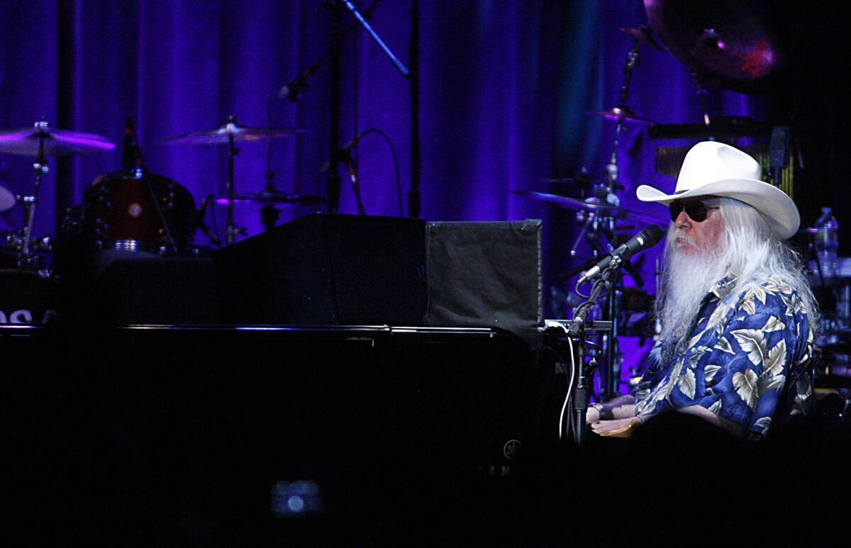 Leon Russell performs at the Palladium in Hollywood on Nov. 3, 2010. (Luis Sinco / Los Angeles Times)