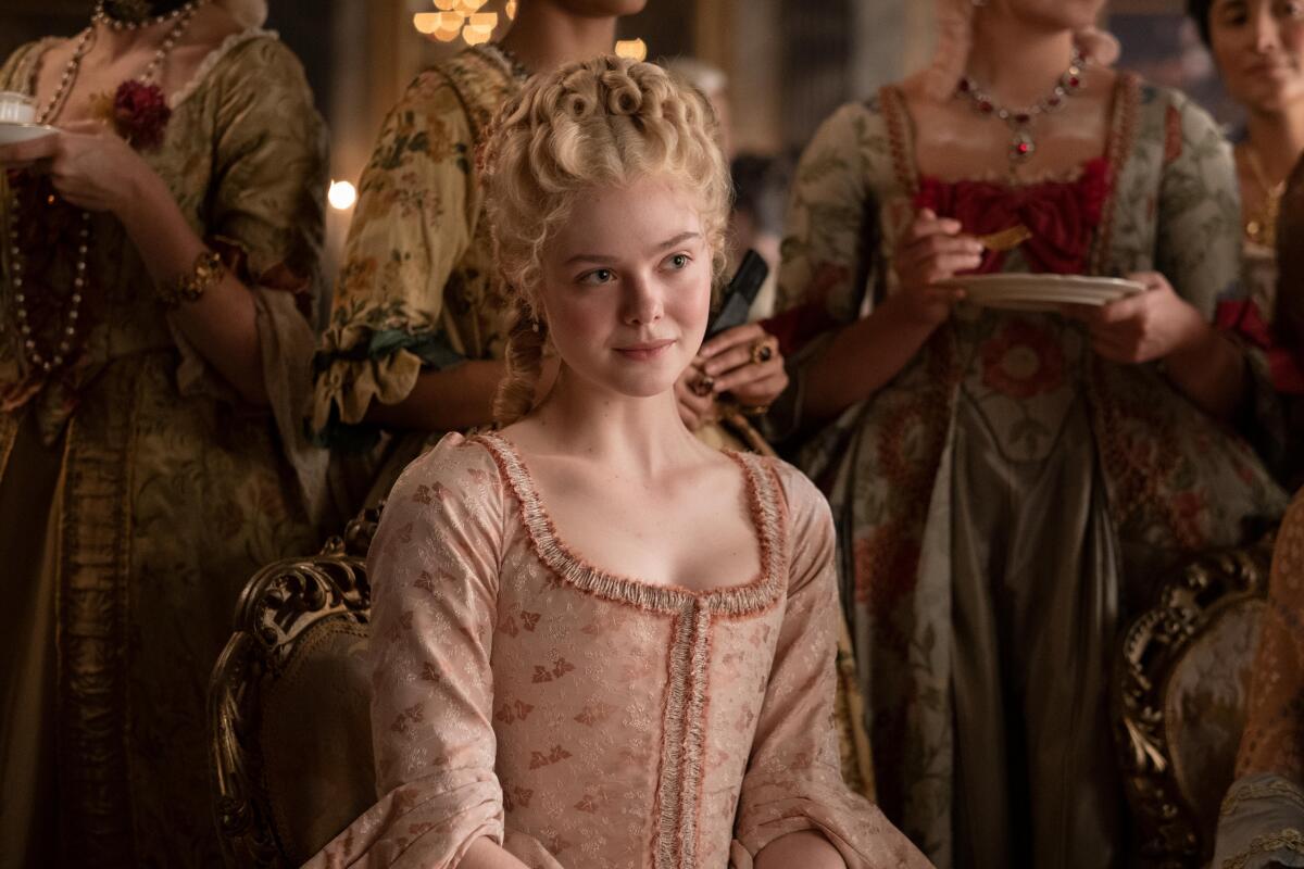 Elle Fanning stars as Catherine II of Russia in Hulu series "The Great."
