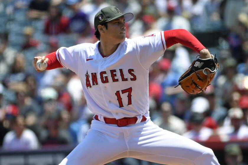 ANAHEIM, CALIFORNIA- MAY 21: Starting pitcher Shohei Ohtani #17 of the Los Angeles Angels.
