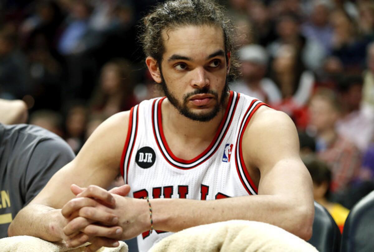 Chicago Bulls center Joakim Noah averaged 12.6 points, 11.3 rebounds and 5.4 assists a game this season.
