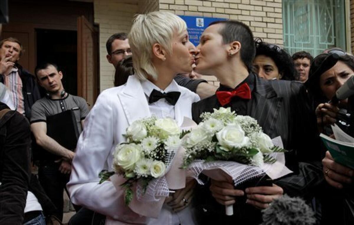 Russian lesbian couple denied marriage license - The San Diego Union-Tribune