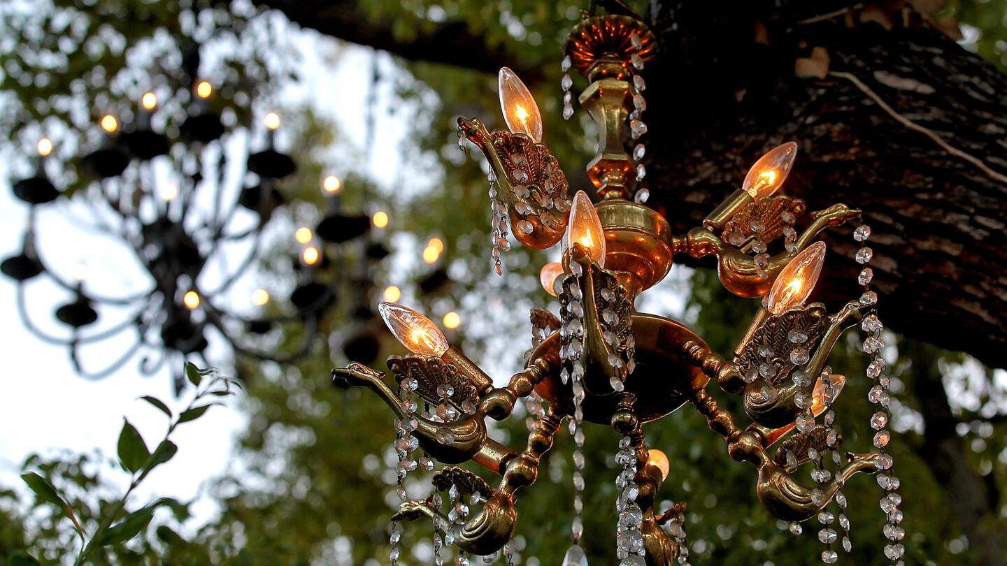 The Chandelier Tree, which is illuminated at night, has become a Silver Lake landmark.