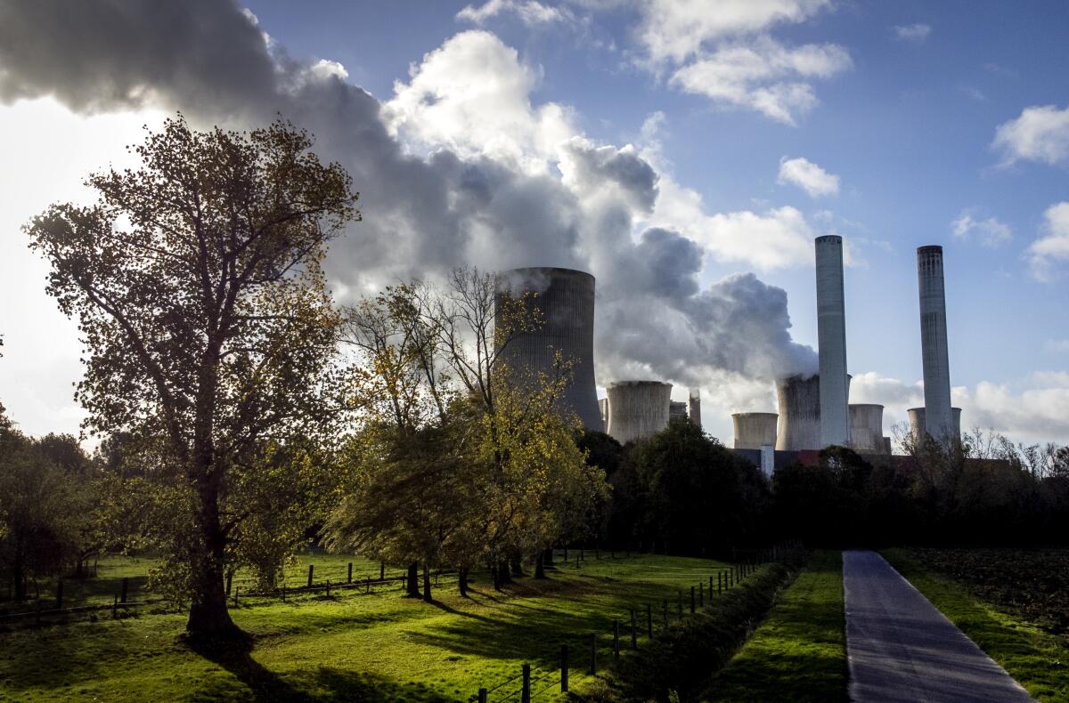 Steam rising from coal-fired power plant in Germany