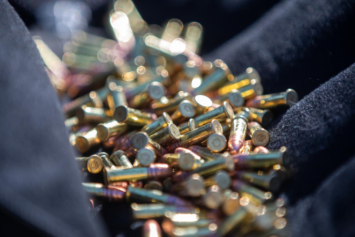 A pile of .22-caliber rounds