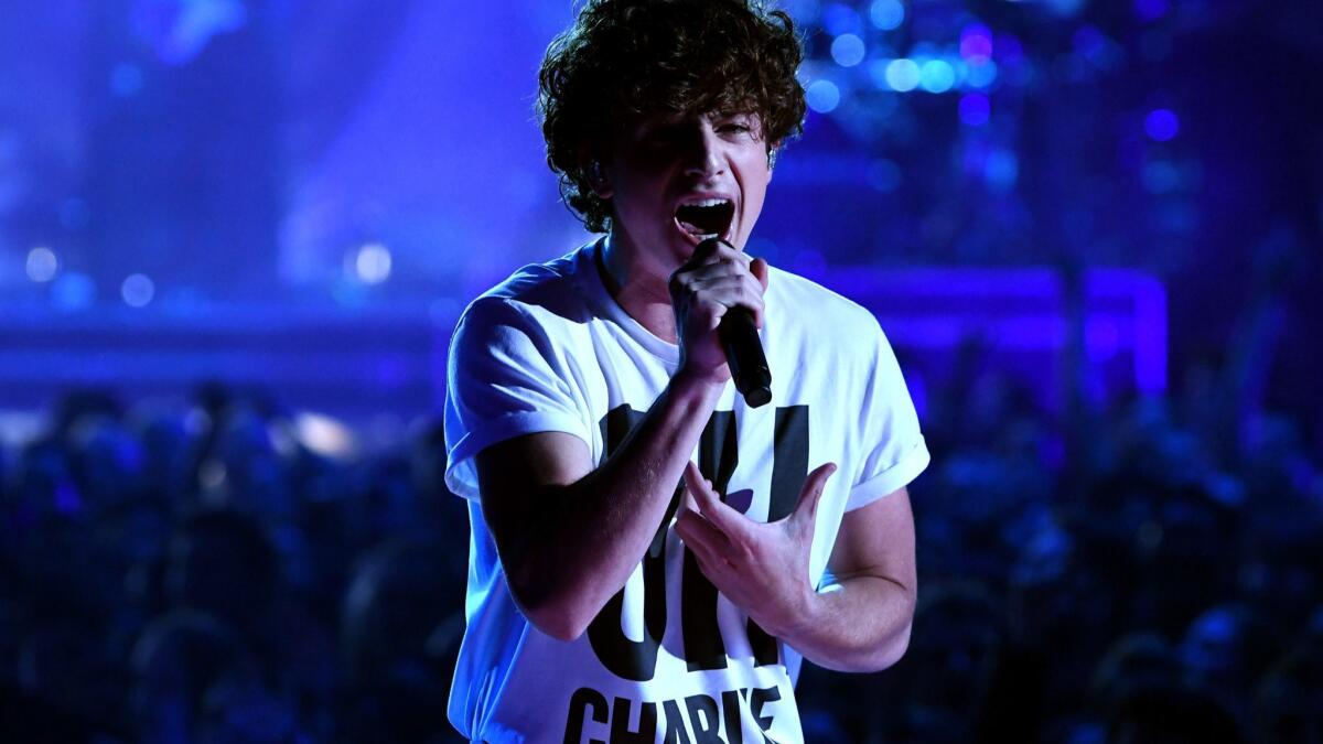 Charlie Puth performs during March's iHeartRadio Music Awards.