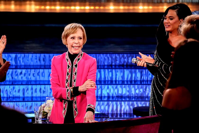 CAROL BURNETT: 90 YEARS OF LAUGHTER + LOVE -- Pictured: (l-r) Carol Burnett, Katy Perry -- (Photo by: Casey Durkin/NBC)