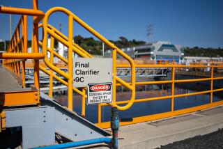 PLAYA DEL REY, CA - AUGUST 04: One of the Final Clarifier tanks at the Hyperion Water Reclamation Plant on Wednesday, Aug. 4, 2021 in Playa Del Rey, CA. (Jason Armond / Los Angeles Times)