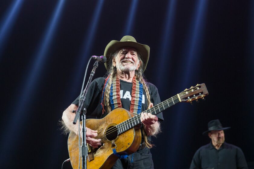 Country music legend Willie Nelson (who turned 84 today) performs as Willie Nelson and Family on the Palomino Stage during the second day of the Stagecoach country music festival at the Empire Polo Fields in Indio, Calif., on April 29, 2017.
