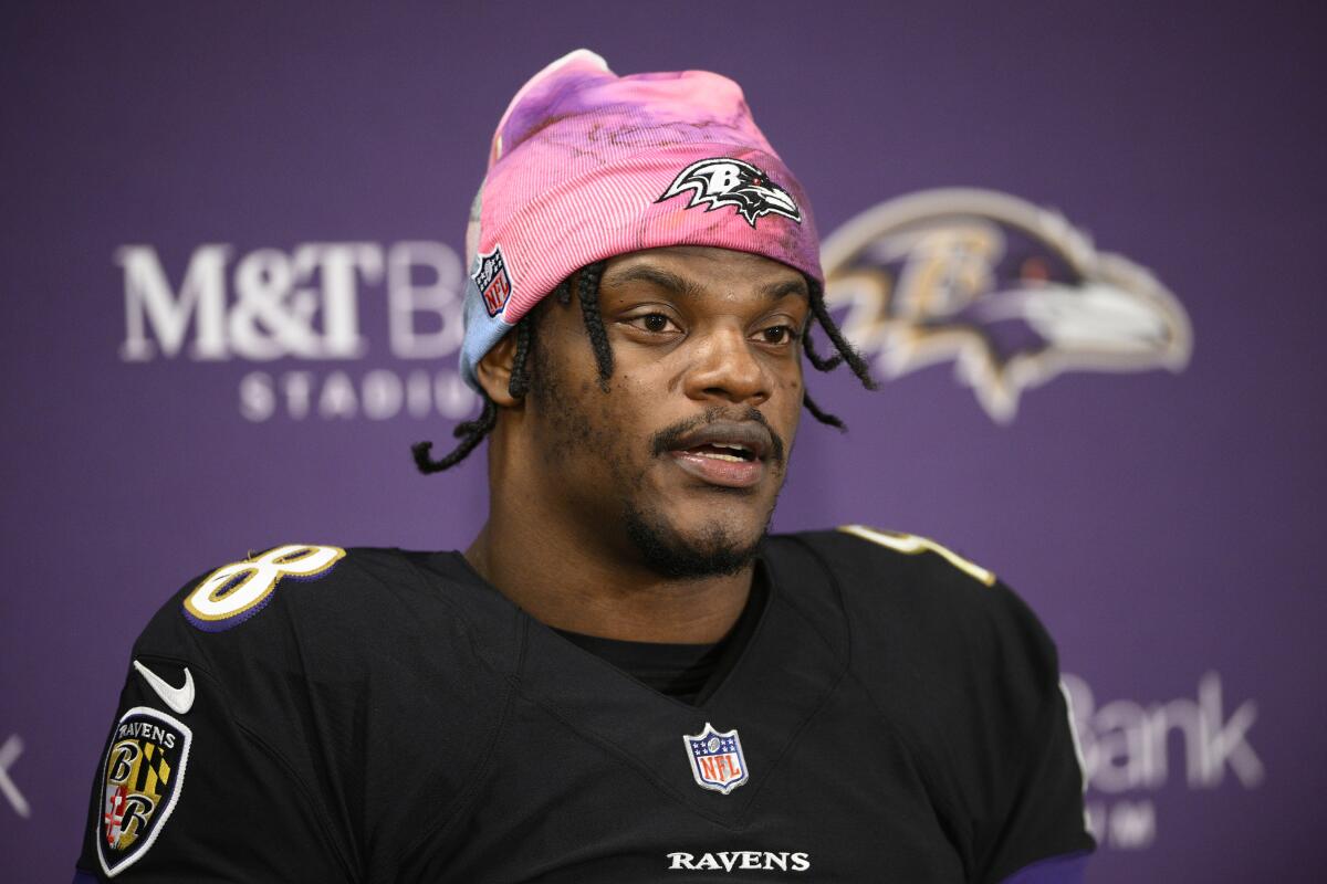 Lamar Jackson still absent from Ravens' practice - The San Diego  Union-Tribune