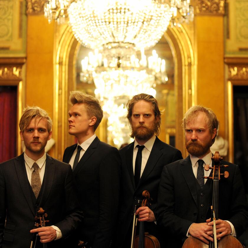 The Danish String Quartet: Rune Tonsgaard Sørensen, Frederik Øland, Asbjørn Nørgaard and Fredrik Schøyen Sjölin.