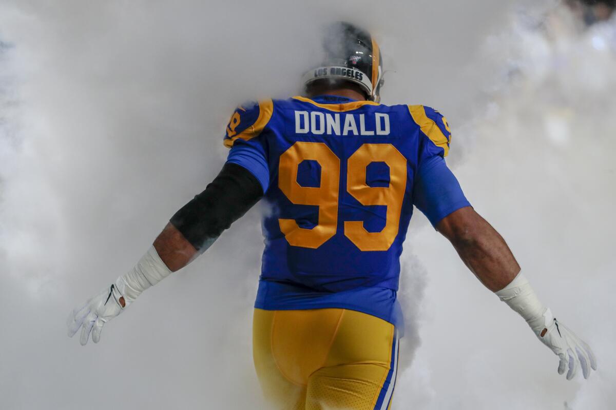 Men 99 Aaron Donald La-Rams Home Road Third Los Angeles Football