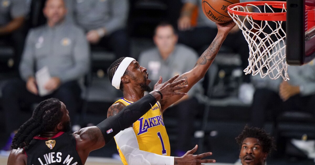 Kentavious Caldwell Pope Again Proves His Worth To The Lakers Los Angeles Times