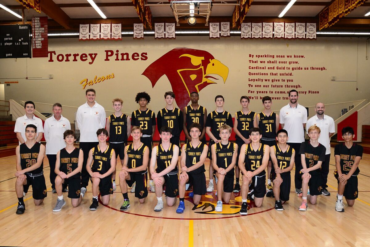 Torrey Pines Junior Varsity boys basketball team