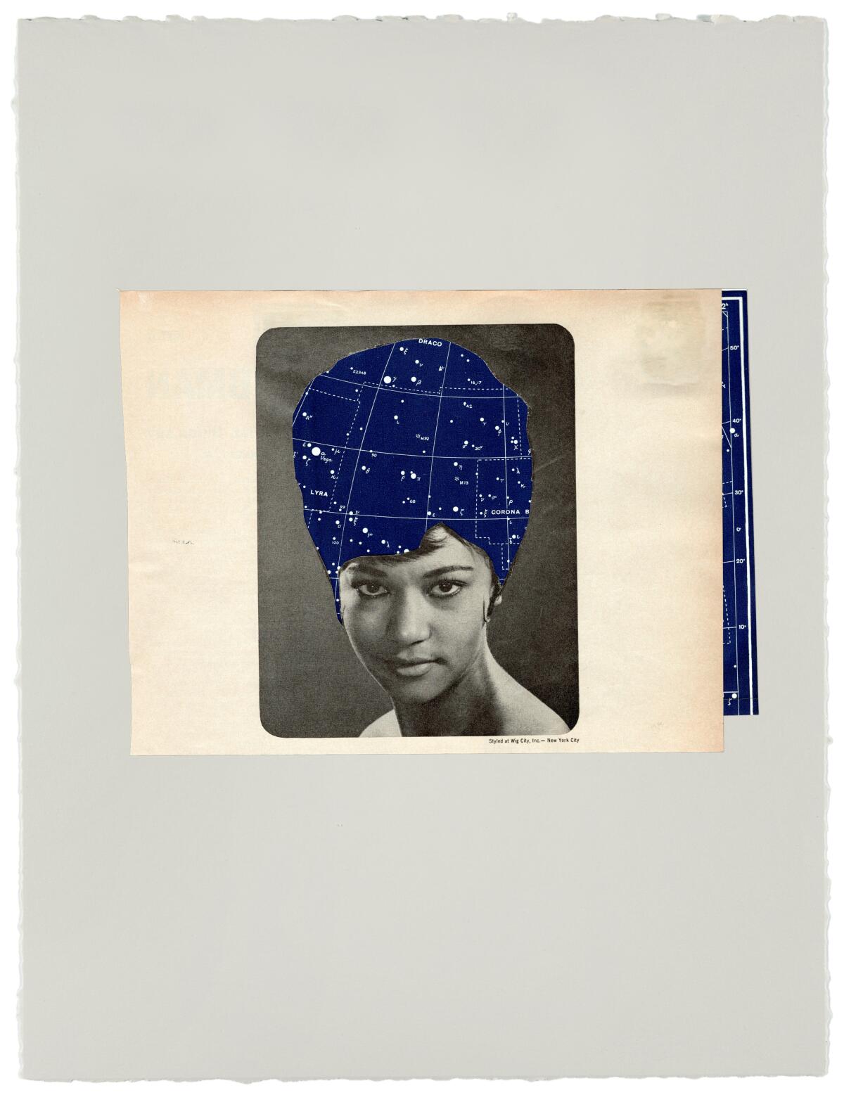 "Lyra night sky styled in NYC," 2020, by Lorna Simpson.