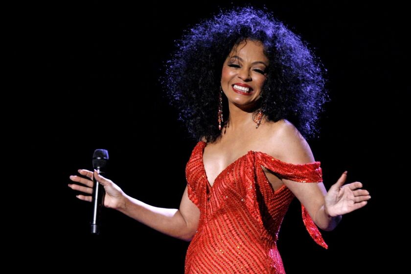 Diana Ross performs in The Theater at Madison Square Garden on the second stop of her "I Love You" North American tour Friday, April 6, 2007 in New York. (AP Photo/Jason DeCrow) ORG XMIT: NYJD106