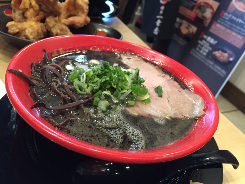 Black tonkotsu ramen at Hakata Ikkousha.