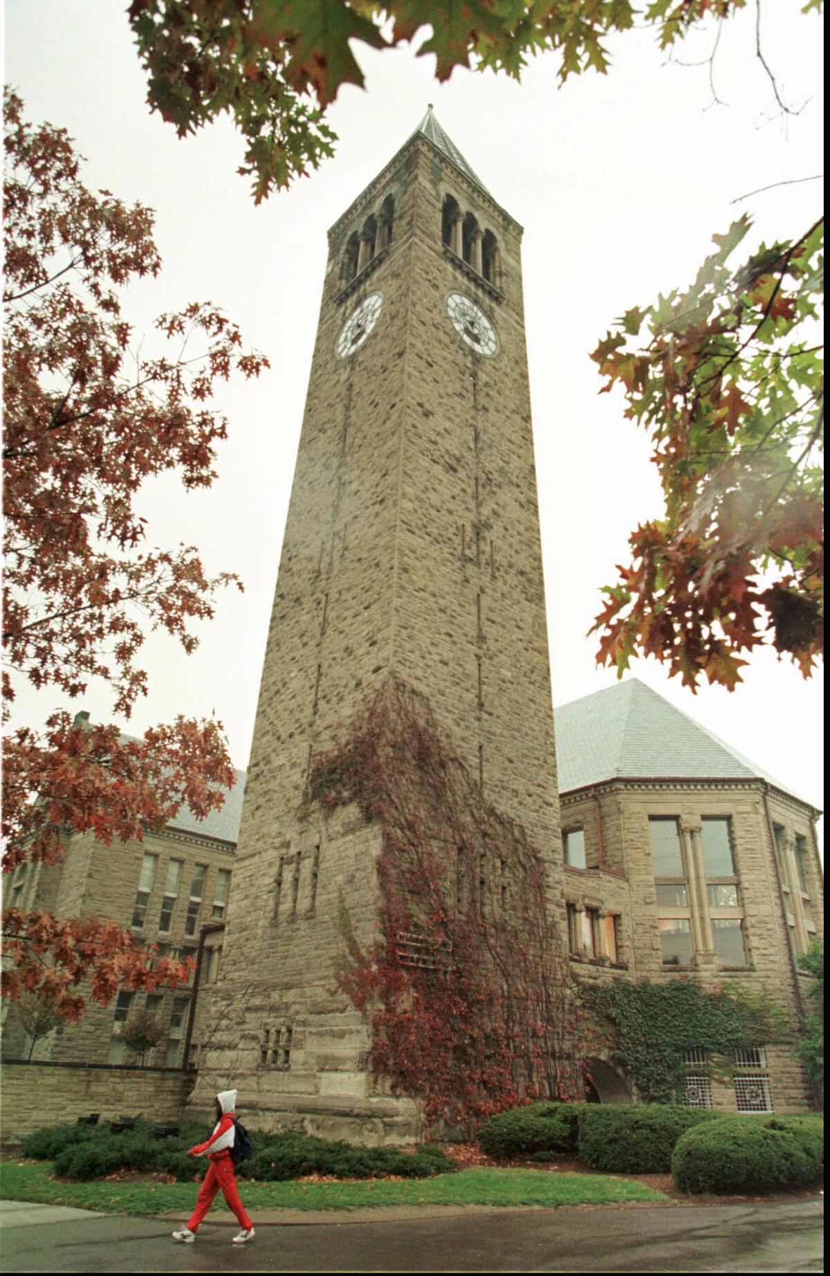 Cornell University's iconic McGraw Tower.