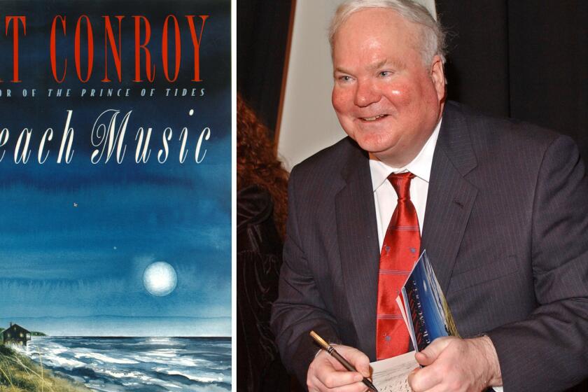 The cover of "Beach Music," published in 1995. At left, Pat Conroy attends a benefit reading in February 2002 in New York.
