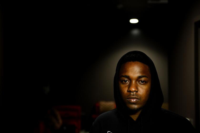 Kendrick Lamar photographed at the Nokia Club in downtown Los Angeles.