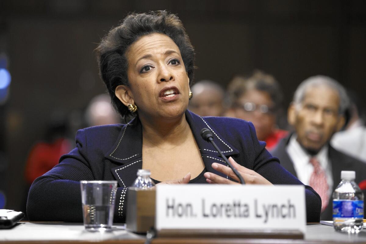 Republicans say they won’t confirm Loretta Lynch as attorney general until an unrelated human trafficking bill is passed.