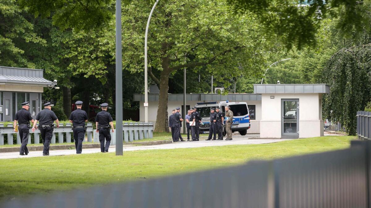 On Thursday, police visited the U.S. consulate in Hamburg, where preparations are under way for the G20 summit.