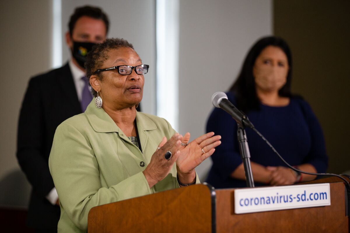 San Diego County Public Health Officer Dr. Wilma Wooten.