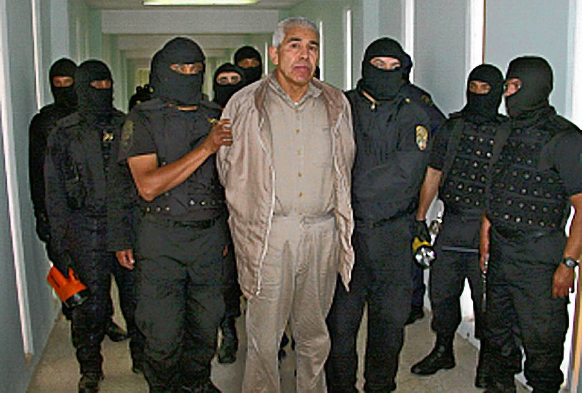 Rafael Caro Quintero, seen in prison in 2005, had served 28 years of a 40-year sentence when he was released from prison in Mexico.