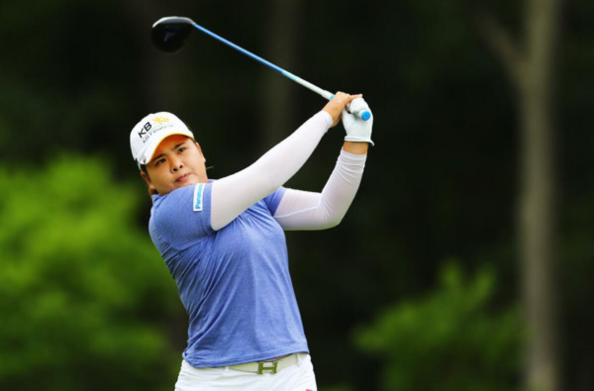 Inbee Park tees off at the fifth hole Sunday in the final round of the U.S. Women's Open.
