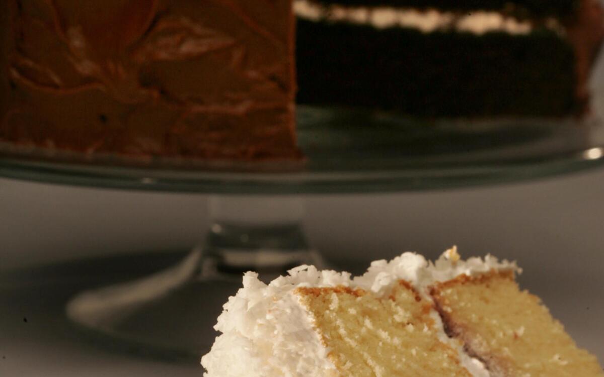 Classic coconut cake with White Mountain coconut icing