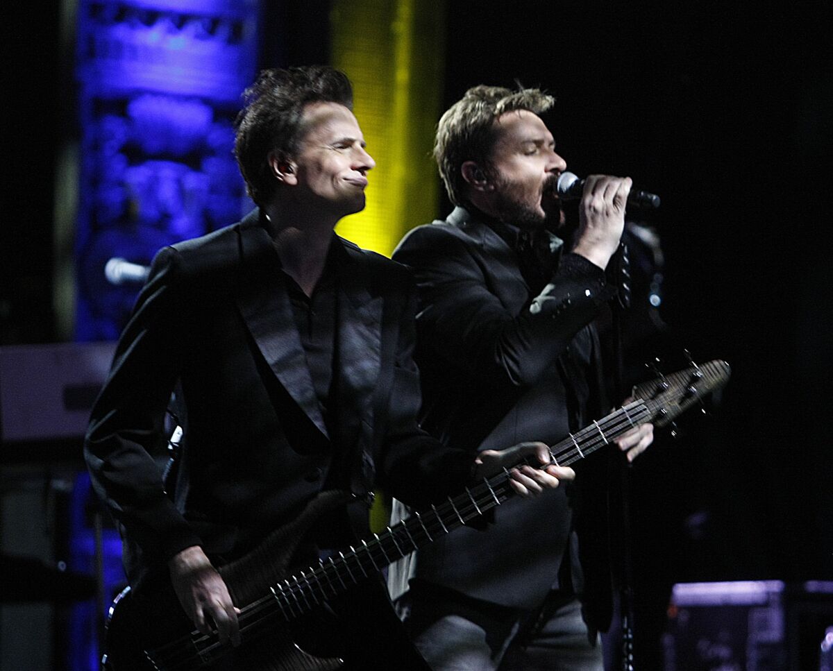 John Taylor, left, and Simon Le Bon of Duran Duran.