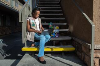 SAN DIEGO, CA - FEBRUARY 02: Girl Scout, Danity Valentine, 11, of City Heights has had to find creative ways to sell cookies this season in San Diego, CA. (Jarrod Valliere / The San Diego Union-Tribune)