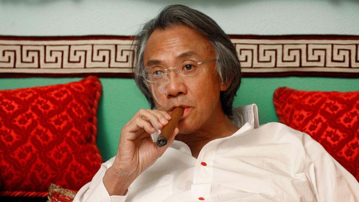 Hong Kong businessman David Tang at his home in Hong Kong in 2007.