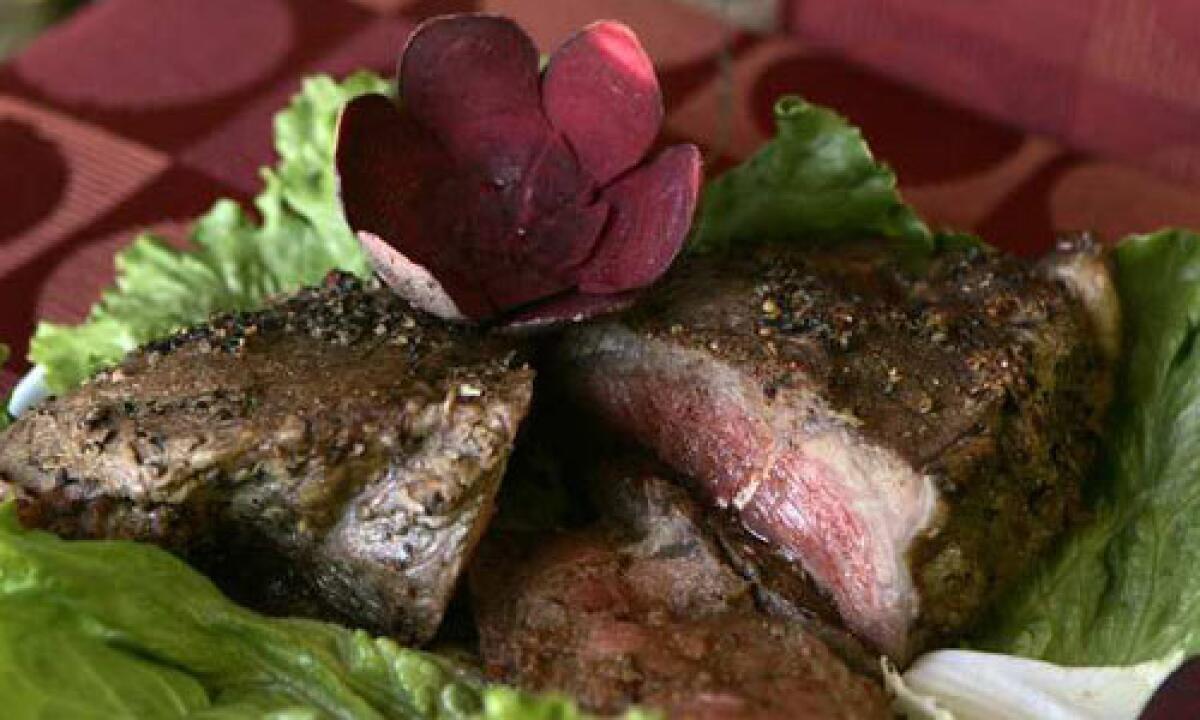 The roast beef at Priyani Cafe, a Sri Lankan restaurant in Northridge.