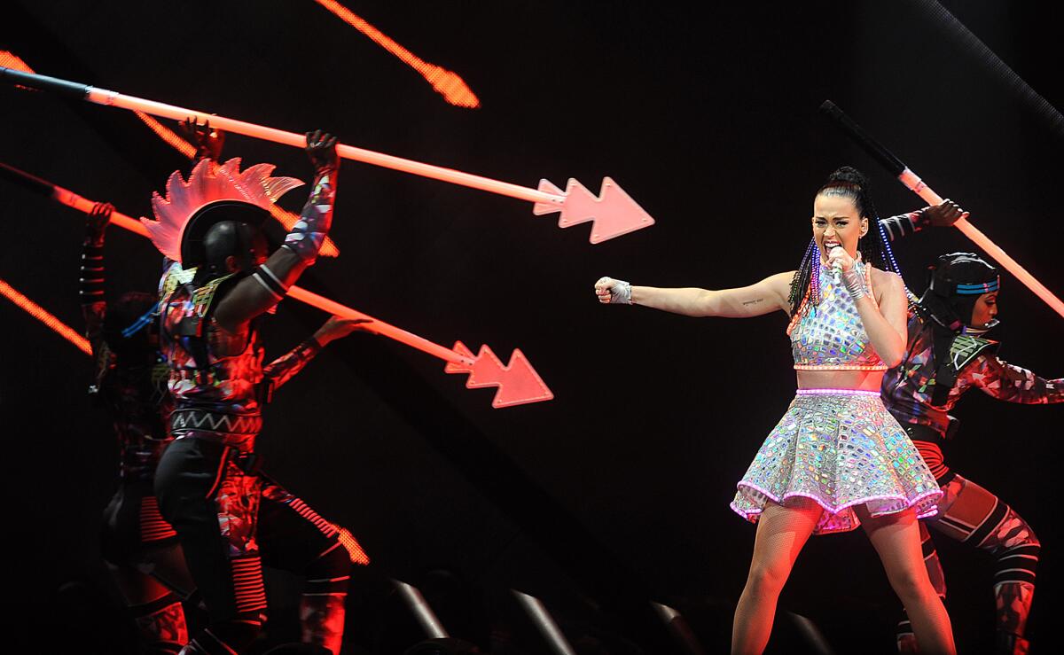 Katy Perry performs at the Honda Center in Anaheim on Sept. 16.