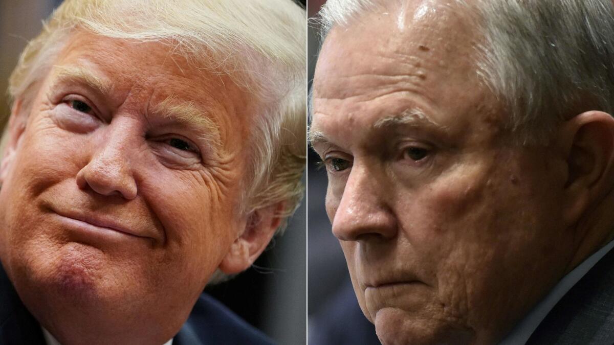 President Trump and Atty. Gen. Jeff Sessions.