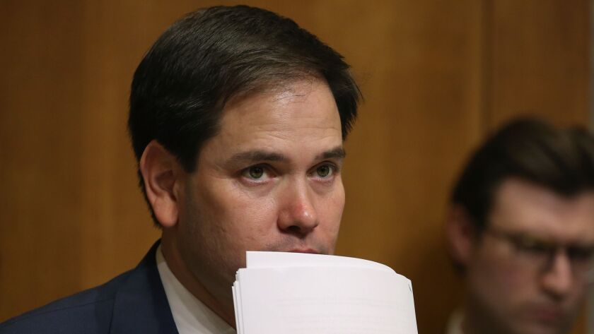 Good for parents, very bad for Social Security: Sen. Marco Rubio (R-Fla.) on Capitol Hill.