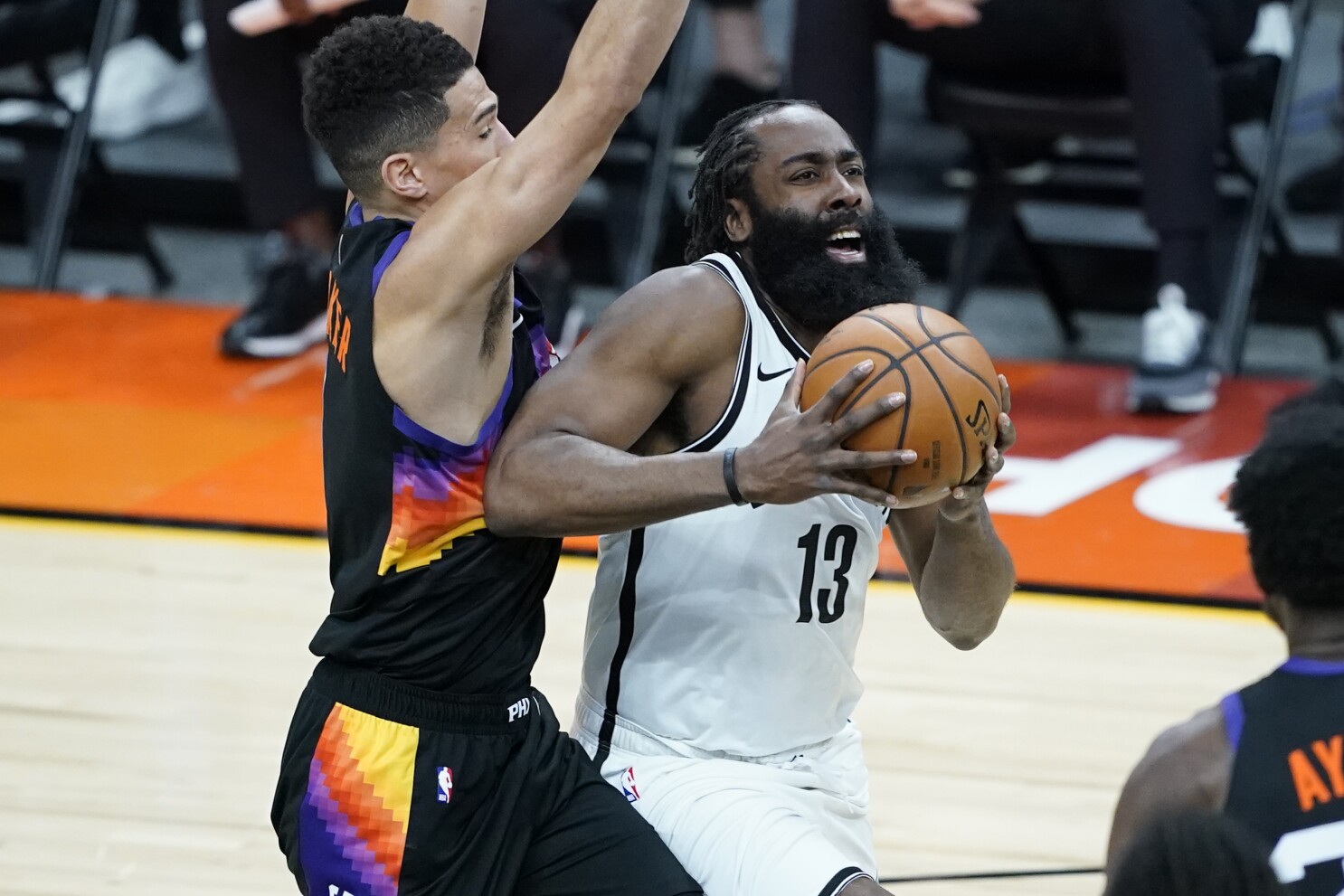 Nba James Harden Scores 38 Nets Rally From 24 Down To Stun Suns Los Angeles Times