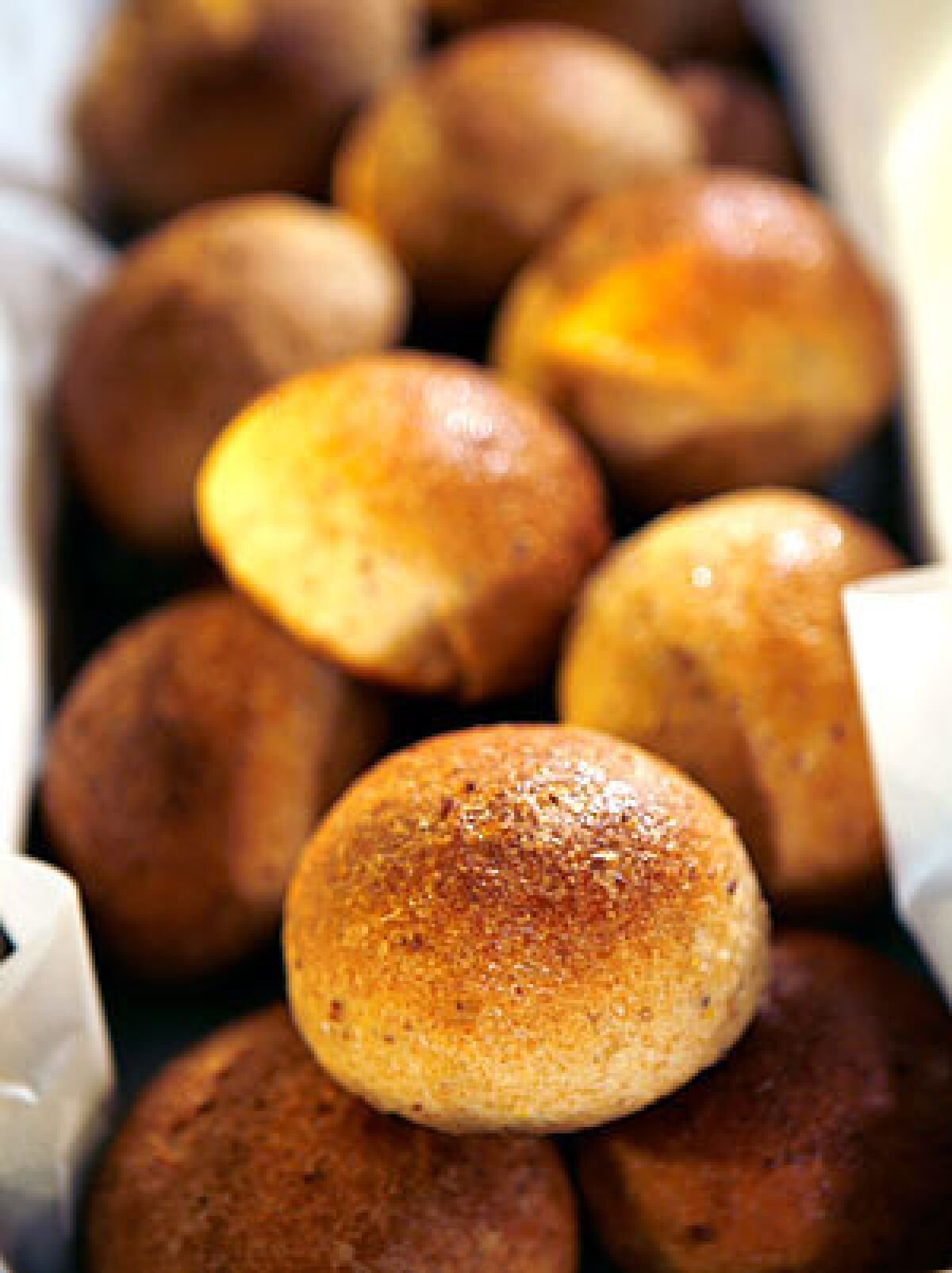 EARTHY: Who could resist a whole-grain mustard roll, warm from the oven? Dont forget the butter.
